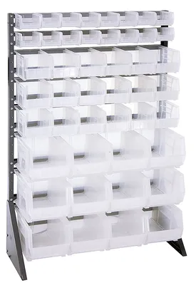 Quantum QRU-16S-220230240CL Single-Sided Rail Rack, 36"L x 15"W x 53"H, 600 lb capacity, Gray
