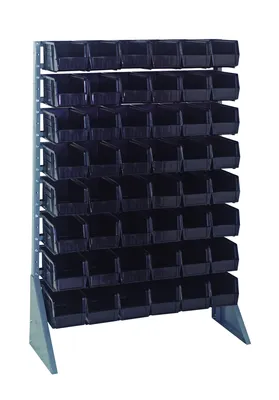 Quantum QRU-16S-230-48BK Single-Sided Rail Rack, 36"L x 15"W x 53"H, 600 lb capacity, Gray