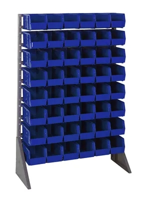Quantum QRU-16S-230-48BL Single-Sided Rail Rack, 36"L x 15"W x 53"H, 600 lb capacity, Gray