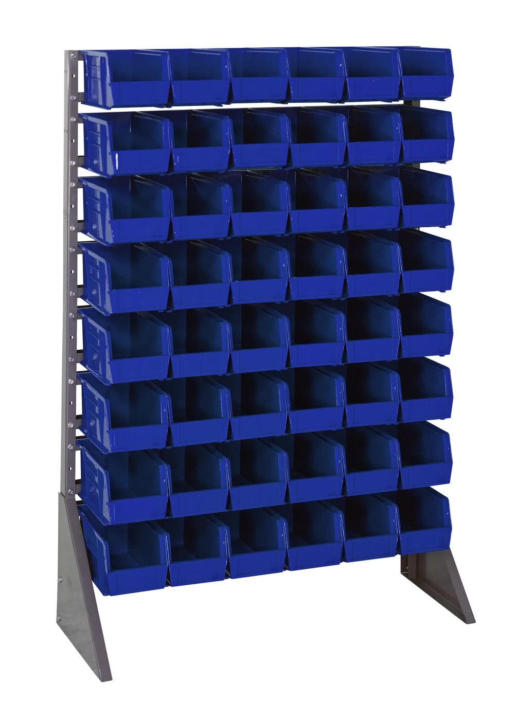 Quantum QRU-16S-230-48BL Single-Sided Rail Rack, 36"L x 15"W x 53"H, 600 lb capacity, Gray