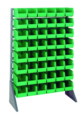 Quantum QRU-16S-230-48GN Single-Sided Rail Rack, 36"L x 15"W x 53"H, 600 lb capacity, Gray