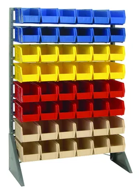 Quantum QRU-16S-48MIX Single-Sided Rail Rack, 36"L x 15"W x 53"H, 600 lb capacity, Gray