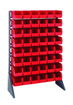 Quantum QRU-16S-230-48RD Single-Sided Rail Rack, 36"L x 15"W x 53"H, 600 lb capacity, Gray