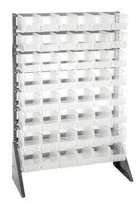 Quantum QRU-16S-230-48CL Single-Sided Rail Rack, 36"L x 15"W x 53"H, 600 lb capacity, Gray