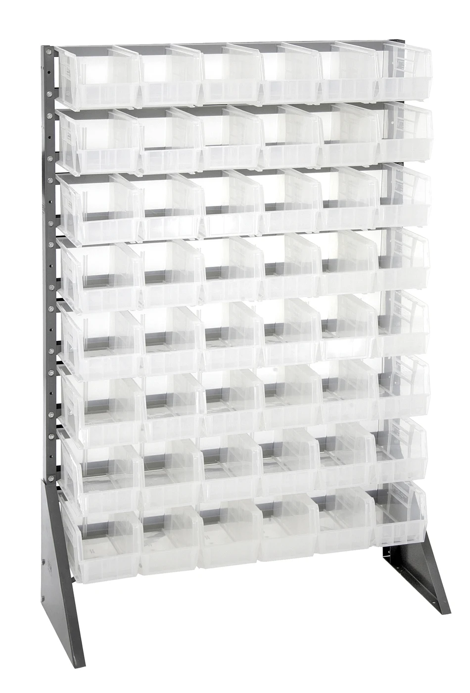 Quantum QRU-16S-230-48CL Single-Sided Rail Rack, 36"L x 15"W x 53"H, 600 lb capacity, Gray