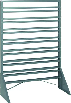 Quantum QRU-16S Single-Sided Rail Rack, 36"L x 15"W x 53"H, 600 lb capacity, Gray