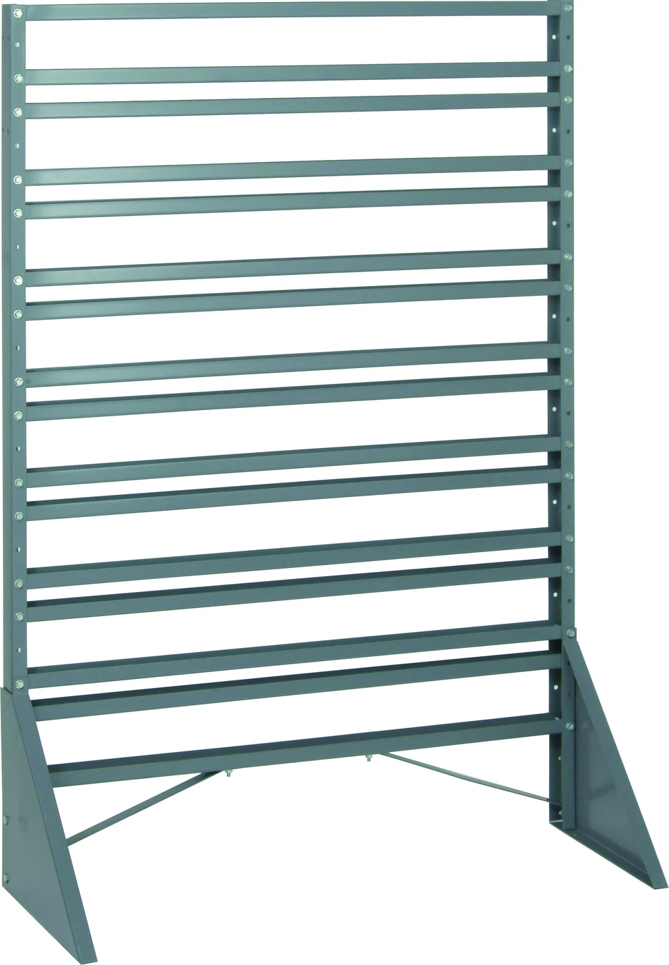 Quantum QRU-16S Single-Sided Rail Rack, 36"L x 15"W x 53"H, 600 lb capacity, Gray