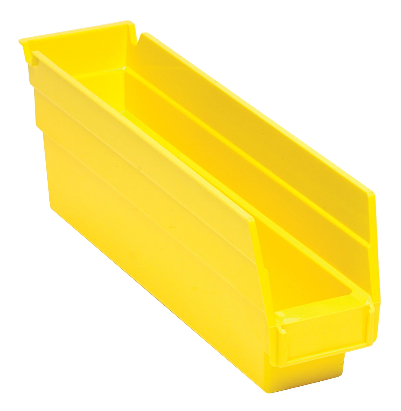 Quantum QSB100YLCS Economy Shelf Bin, 11-5/8"D x 2-3/4"W x 4"H, 35 lb capacity, Yellow, Case of 36