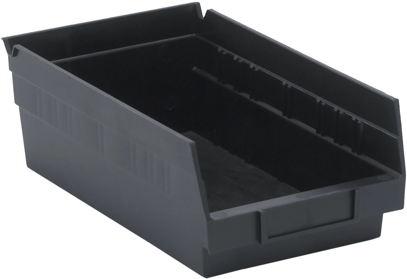 Quantum QSB102BKCS Economy Shelf Bin, 11-5/8"D x 6-5/8"W x 4"H, 35 lb capacity, Black, Case of 30