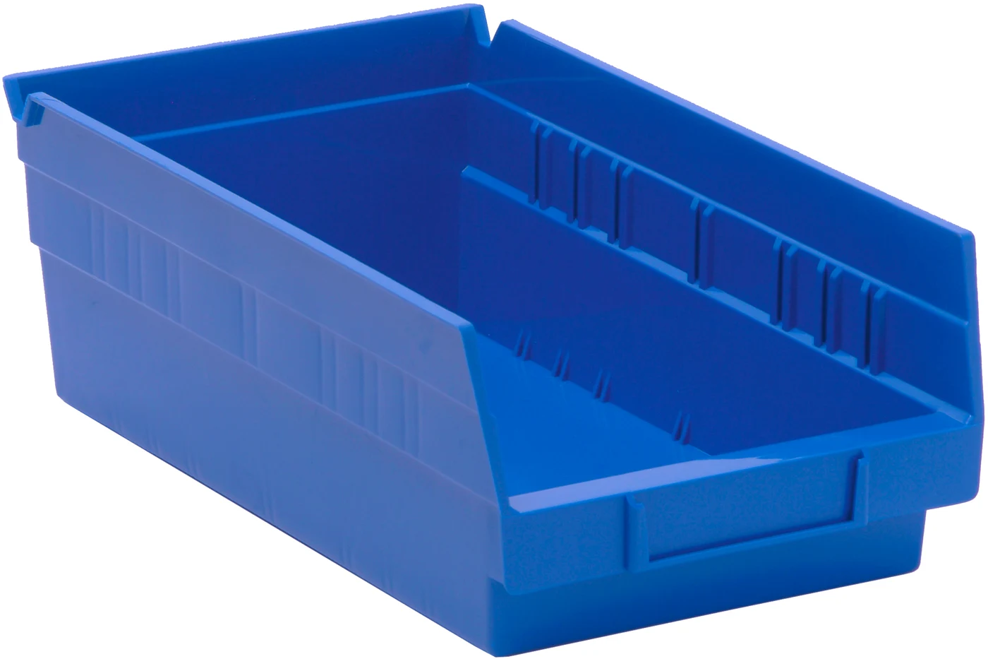 Quantum QSB102BLCS Economy Shelf Bin, 11-5/8"D x 6-5/8"W x 4"H, 35 lb capacity, Blue, Case of 30