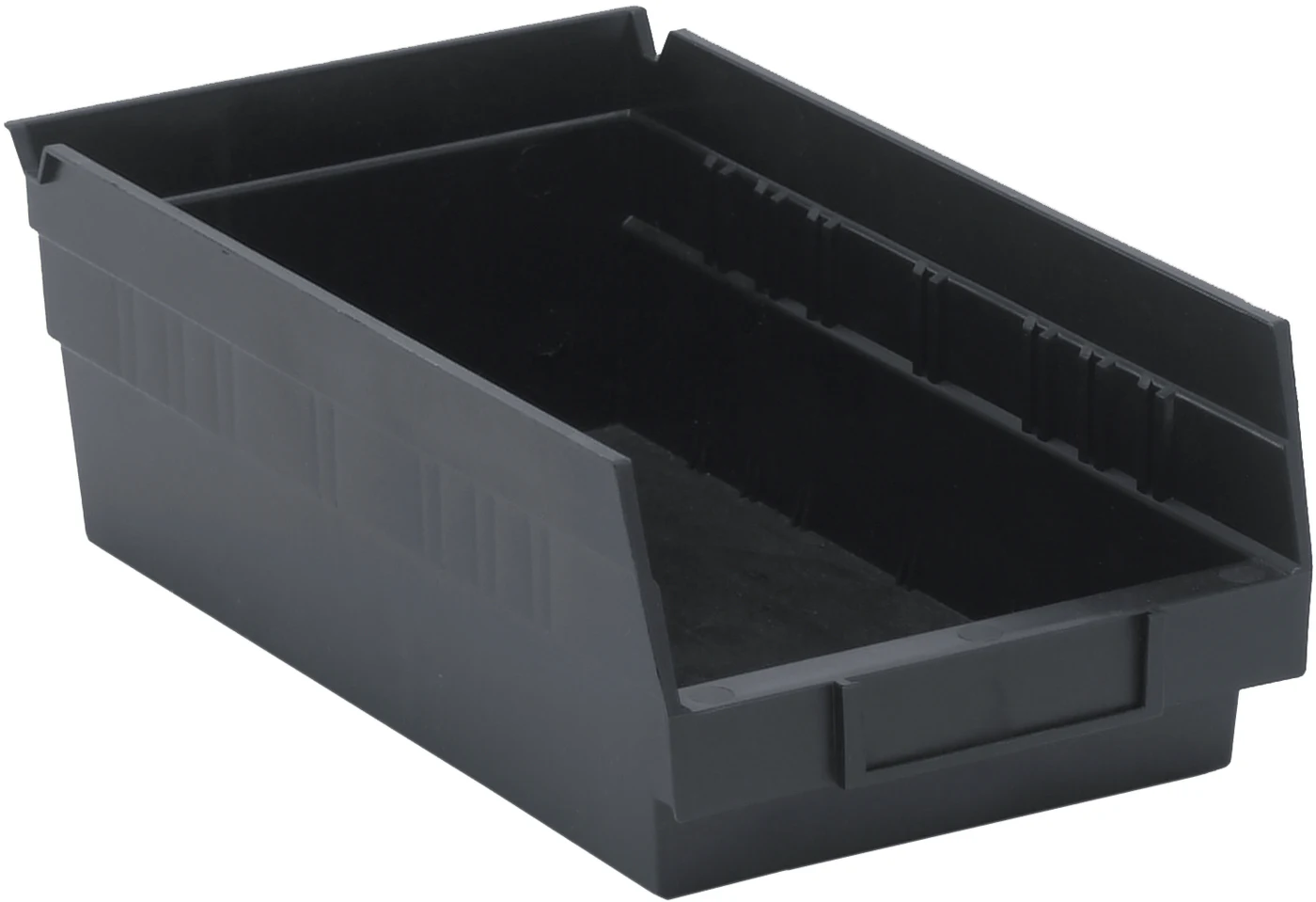 Quantum QSB102COCS Economy Shelf Bin, 11-5/8"D x 6-5/8"W x 4"H, 35 lb capacity, Black, Case of 30
