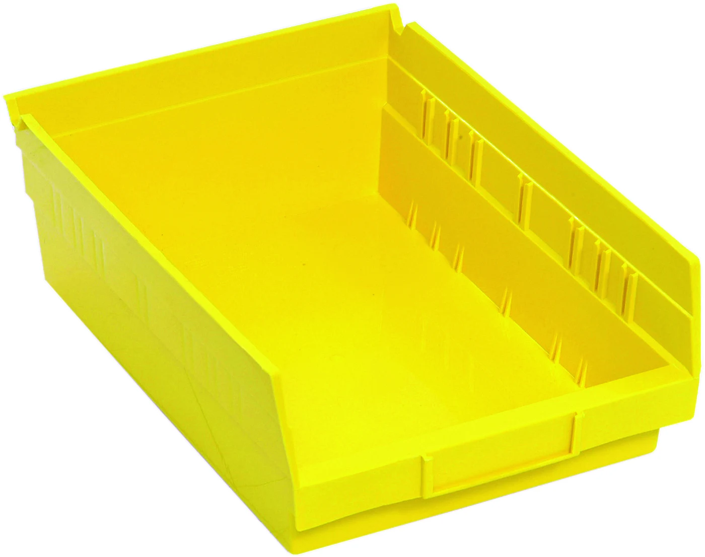 Quantum QSB107YLCS Economy Shelf Bin, 11-5/8"D x 8-3/8"W x 4"H, 35 lb capacity, Yellow, Case of 20