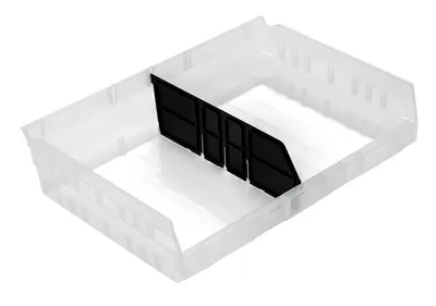 Quantum LDSB118 Bin Long Divider for Bin QSB118, Black, Pack of 6