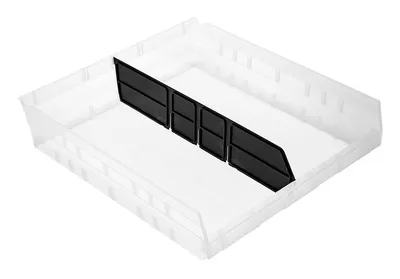 Quantum LDSB122 Bin Long Divider for Bin QSB122, Black, Pack of 6