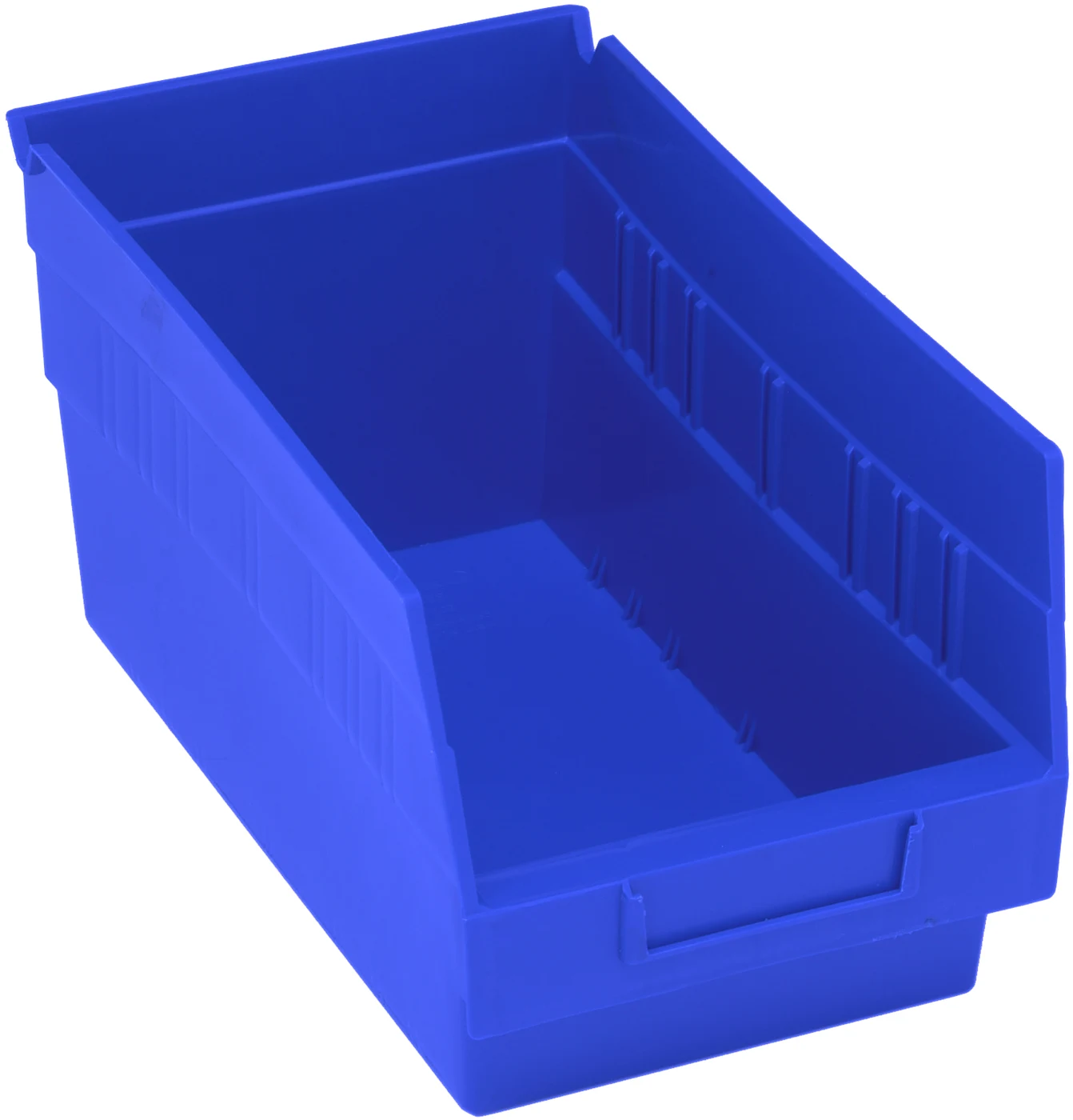Quantum QSB202BLCS Economy Shelf Bin, 6-5/8"W x 11-5/8"L x 6"H, 45 lb capacity, Blue, Case of 30