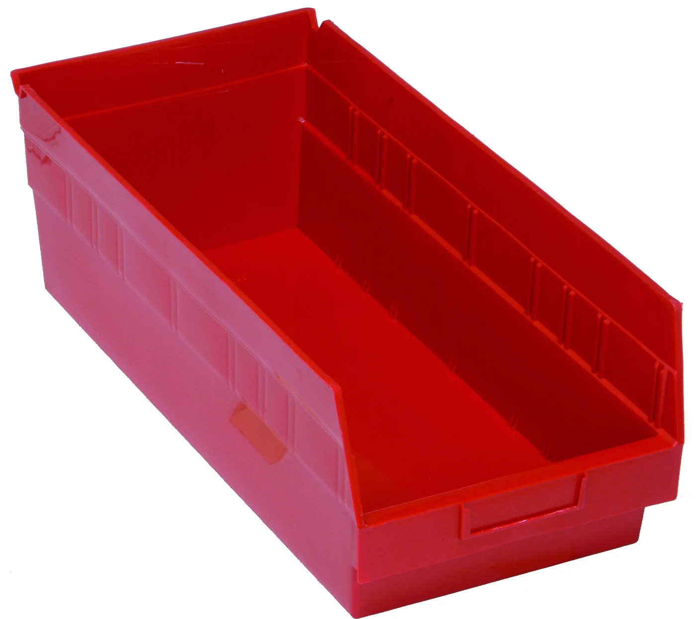 Quantum QSB208RDCS Economy Shelf Bin, 8-3/8"W x 17-7/8"L x 6"H, 45 lb capacity, Red, Case of 10