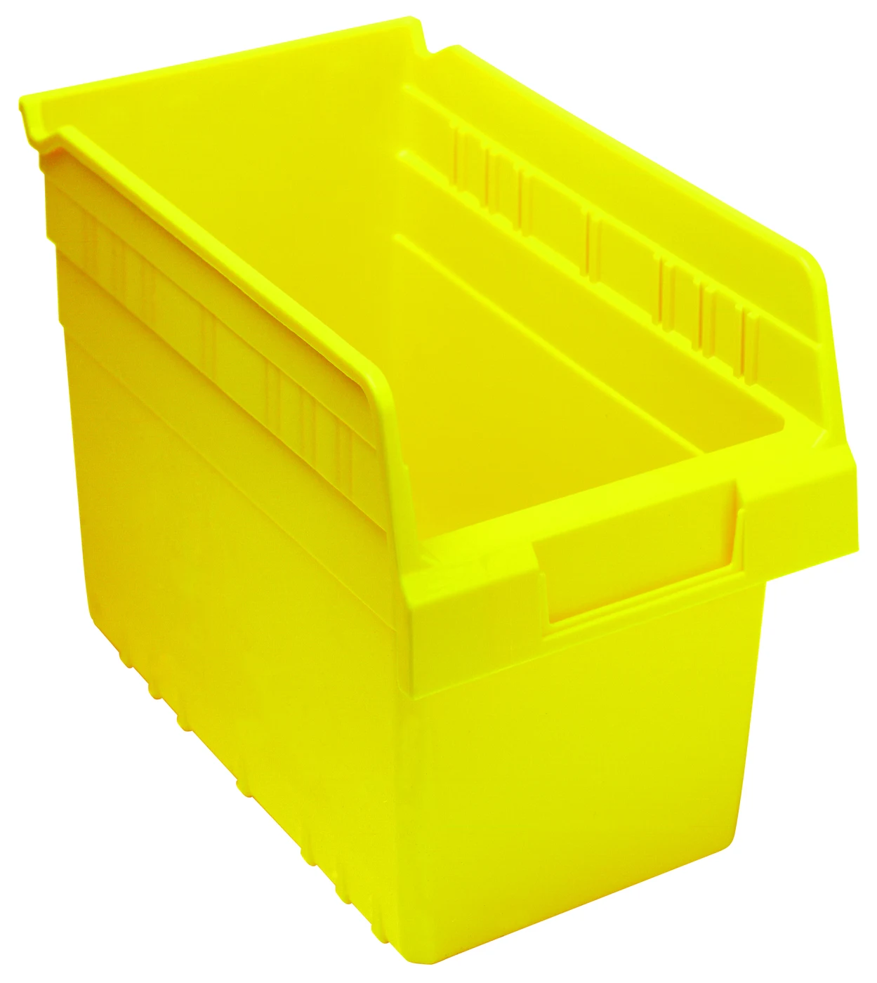 Quantum QSB802YLCS Economy Shelf Bin, 6-5/8"W x 11-5/8"L x 8"H, 45 lb capacity, Yellow, Case of 30