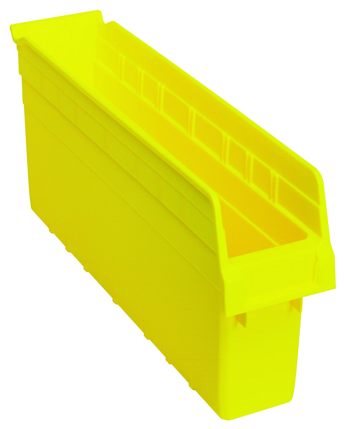 Quantum QSB803YLCS Economy Shelf Bin, 4-1/8"W x 17-7/8"L x 8"H, Yellow, Case of 20