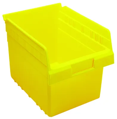 Quantum QSB807YLCS Economy Shelf Bin, 8-3/8"W x 11-5/8"L x 8"H, Yellow, Case of 20