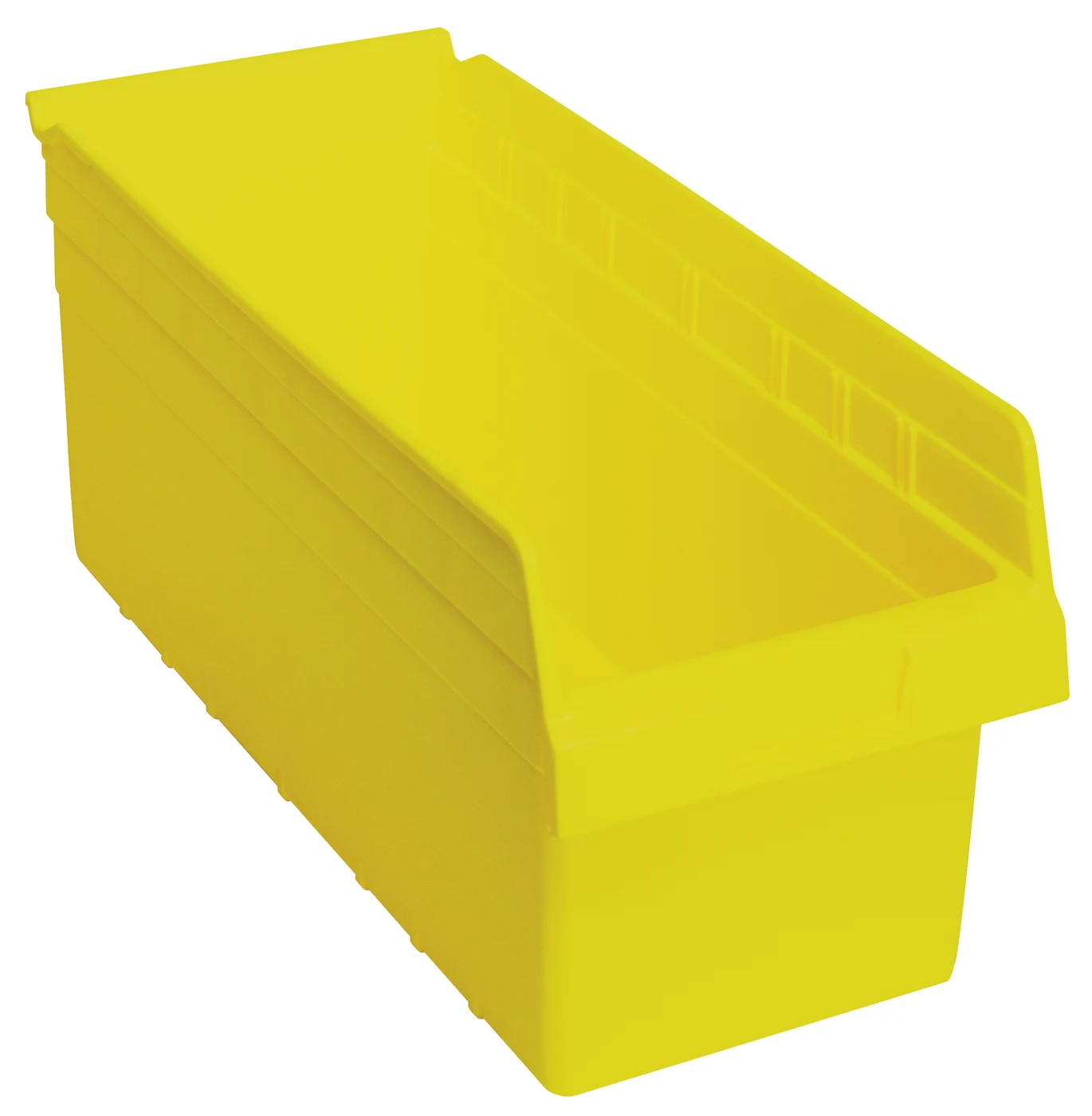Quantum QSB808YLCS Economy Shelf Bin, 8-3/8"W x 17-7/8"L x 8"H, Yellow, Case of 10