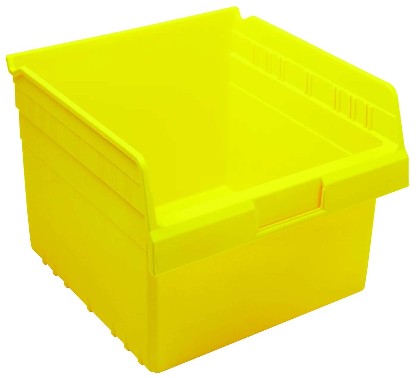 Quantum QSB809YLCS Economy Shelf Bin, 11-1/8"W x 11-5/8"L x 8"H, Yellow, Case of 8