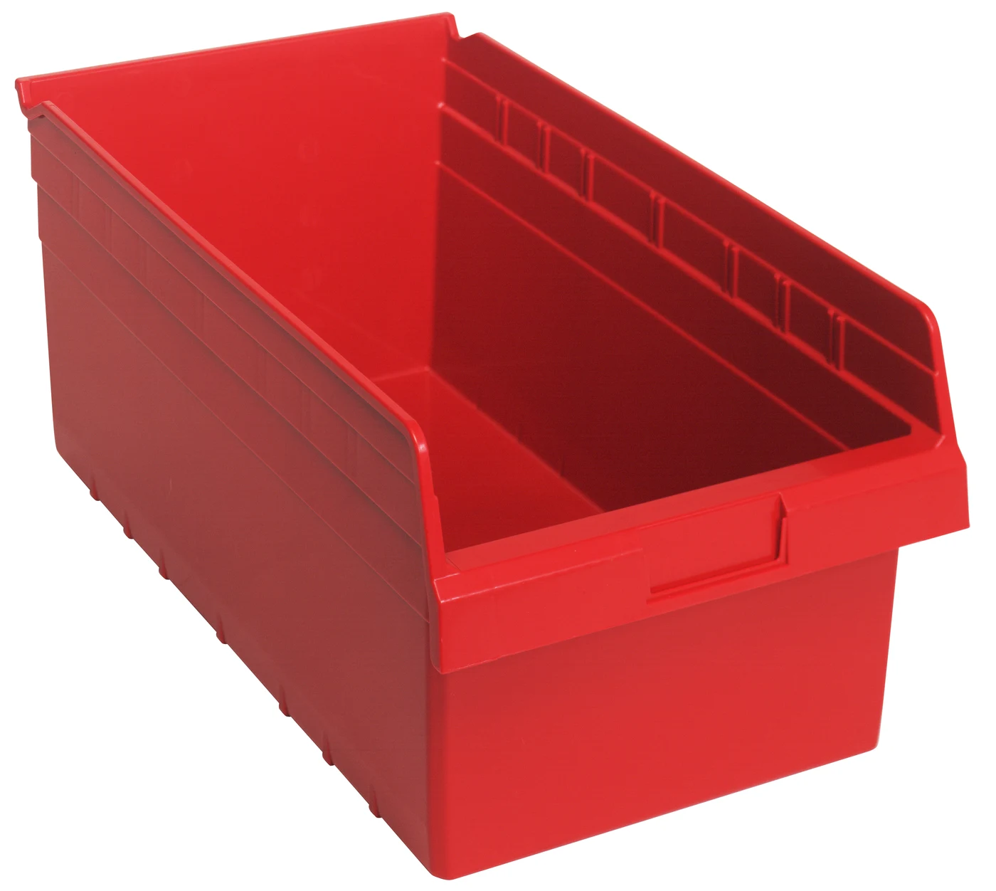 Quantum QSB810RDCS Economy Shelf Bin, 11-1/8"W x 17-7/8"L x 8"H, Red, Case of 8