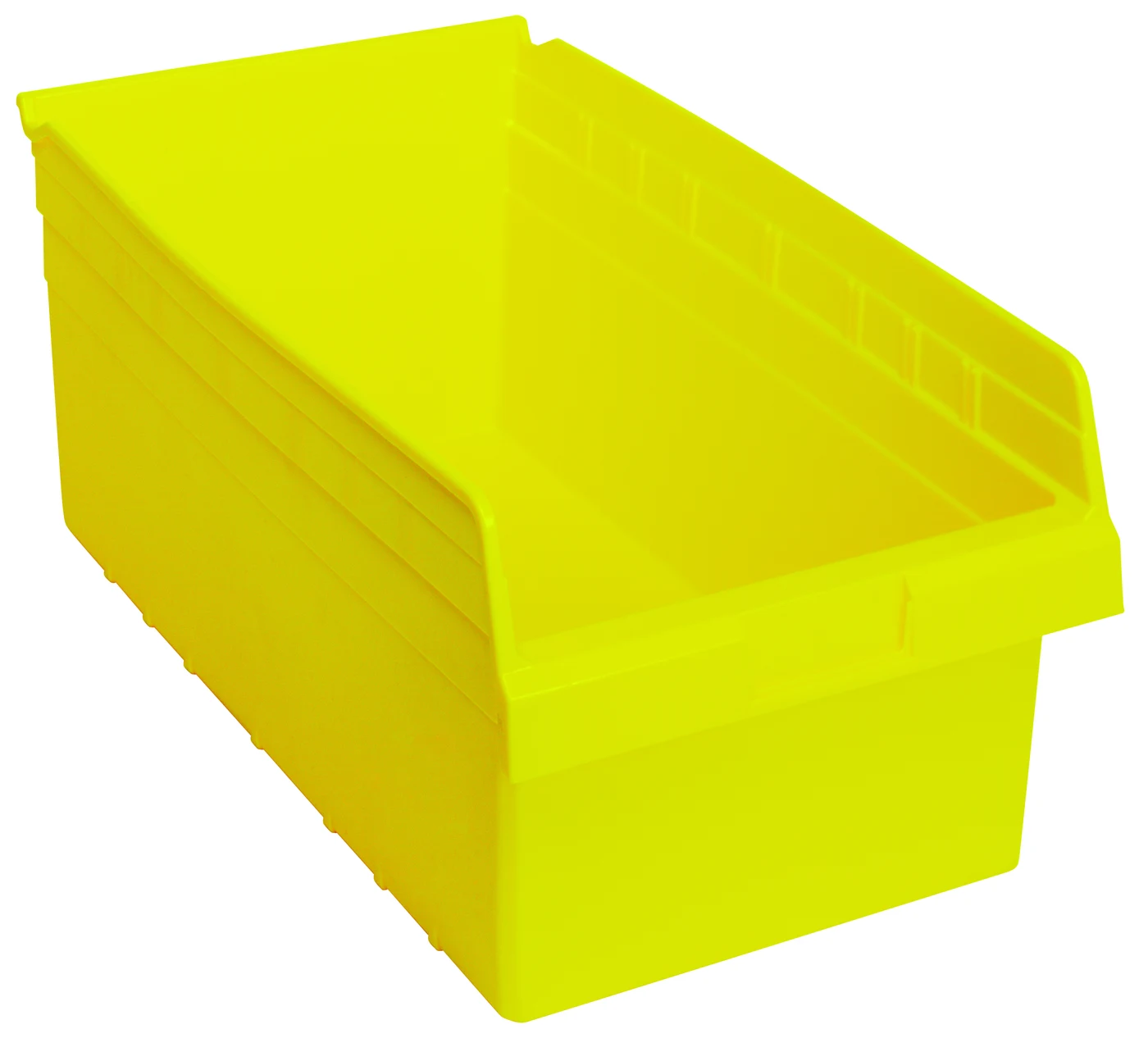 Quantum QSB810YLCS Economy Shelf Bin, 11-1/8"W x 17-7/8"L x 8"H, Yellow, Case of 8