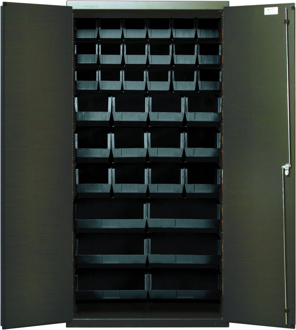 Quantum QSC-36-FDBK Heavy-Duty 36" Bin Cabinet, 36"W x 18"D x 72"H, 800 lb capacity, Gray