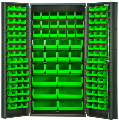 Quantum QSC-36-68GN Heavy-Duty 36" Bin Cabinet, 36"W x 24"D x 72"H, 800 lb capacity, Gray