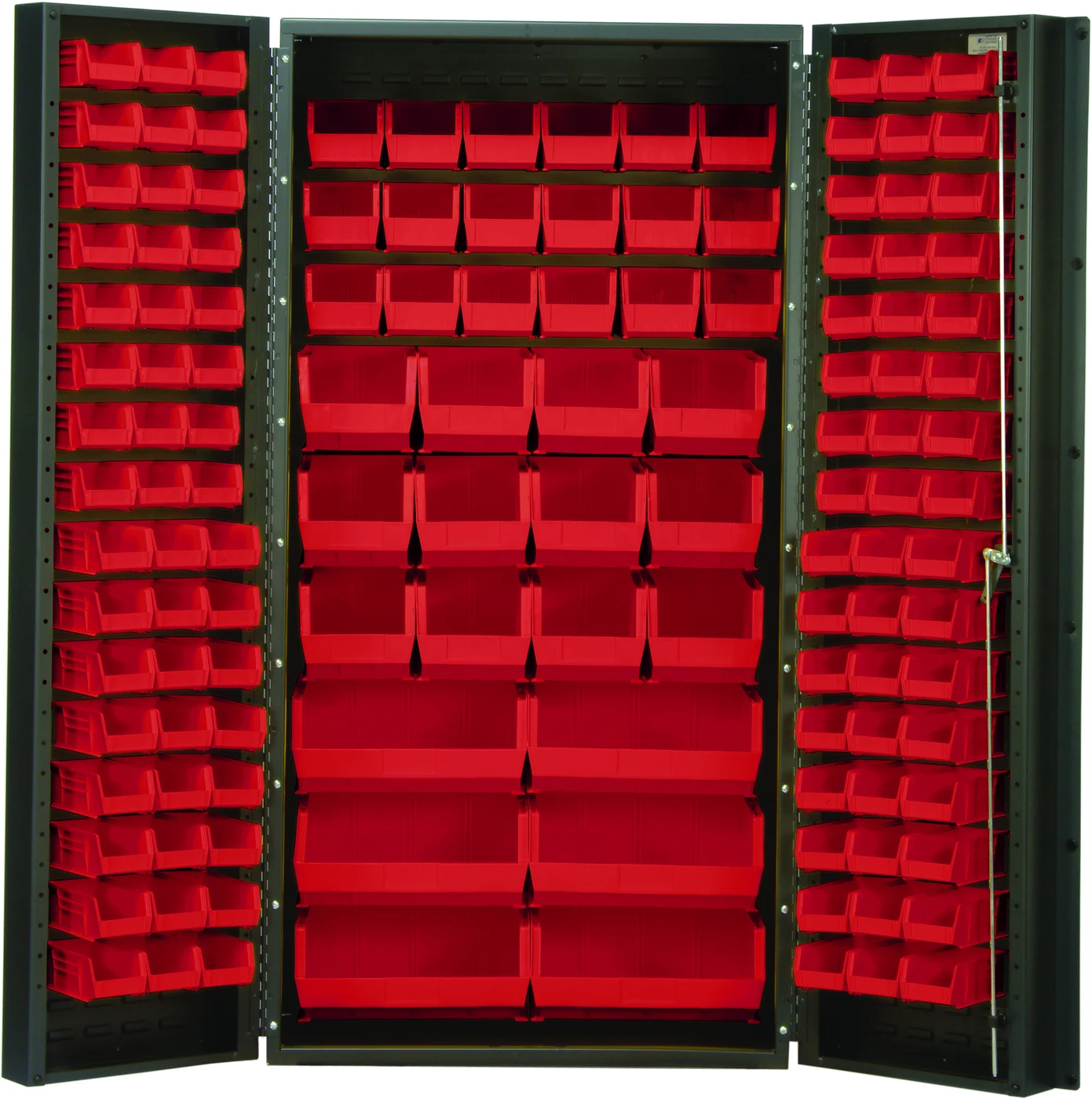 Quantum QSC-36RD Heavy-Duty 36" Bin Cabinet, 36"W x 24"D x 72"H, 800 lb capacity, Gray