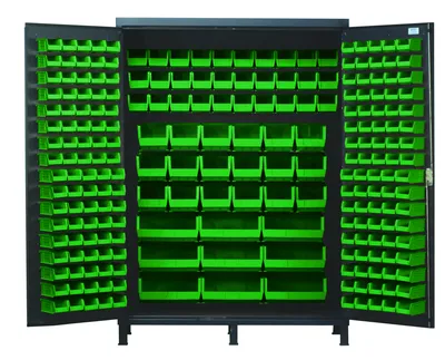 Quantum QSC-60GN Heavy-Duty 60" Bin Cabinet, 60"W x 24"D x 84"H, 500 lb capacity, Gray