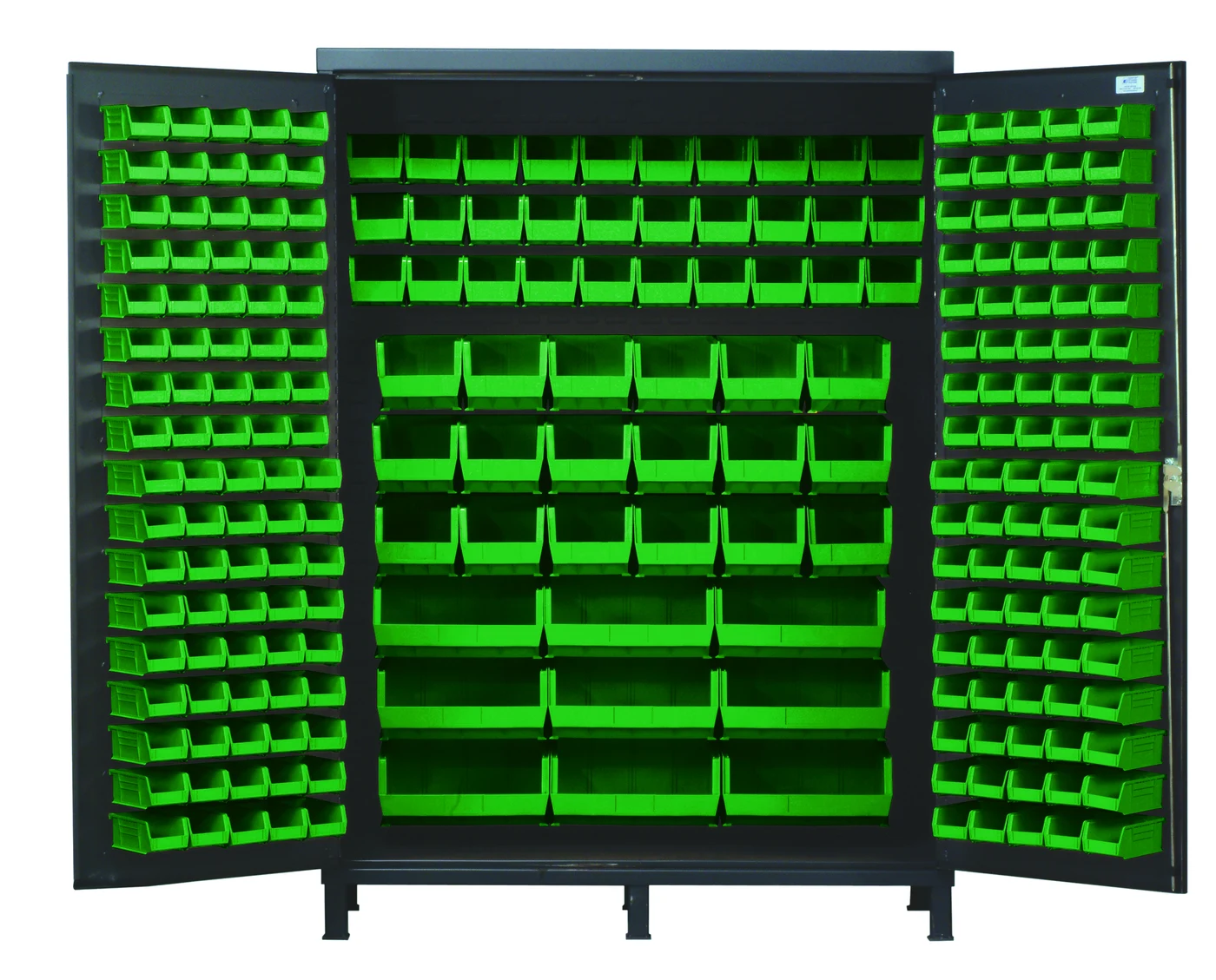 Quantum QSC-60GN Heavy-Duty 60" Bin Cabinet, 60"W x 24"D x 84"H, 500 lb capacity, Gray