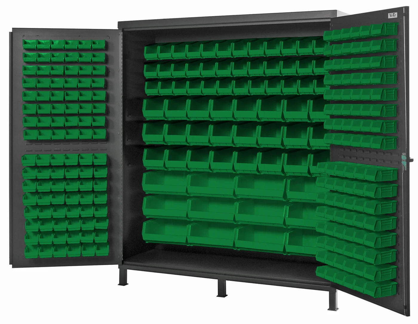 Quantum QSC-72GN Heavy-Duty 72" Bin Cabinet, 72"W x 24"D x 84"H, 500 lb capacity, Gray