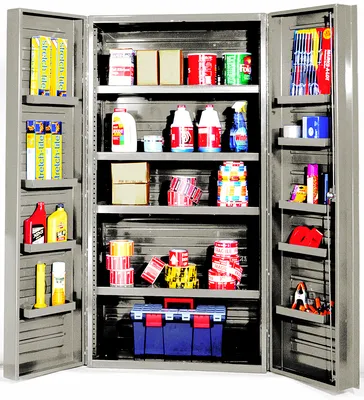 Quantum QSC-BG-36-4IS-12DS Heavy-Duty 36" Cabinet, 36"W x 24"D x 72"H, 800 lb capacity, Beige