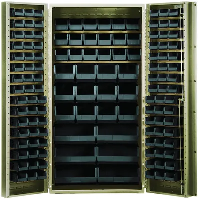 Quantum QSC-BG-36BK Heavy-Duty 36" Bin Cabinet, 36"W x 24"D x 72"H, 800 lb capacity, Beige