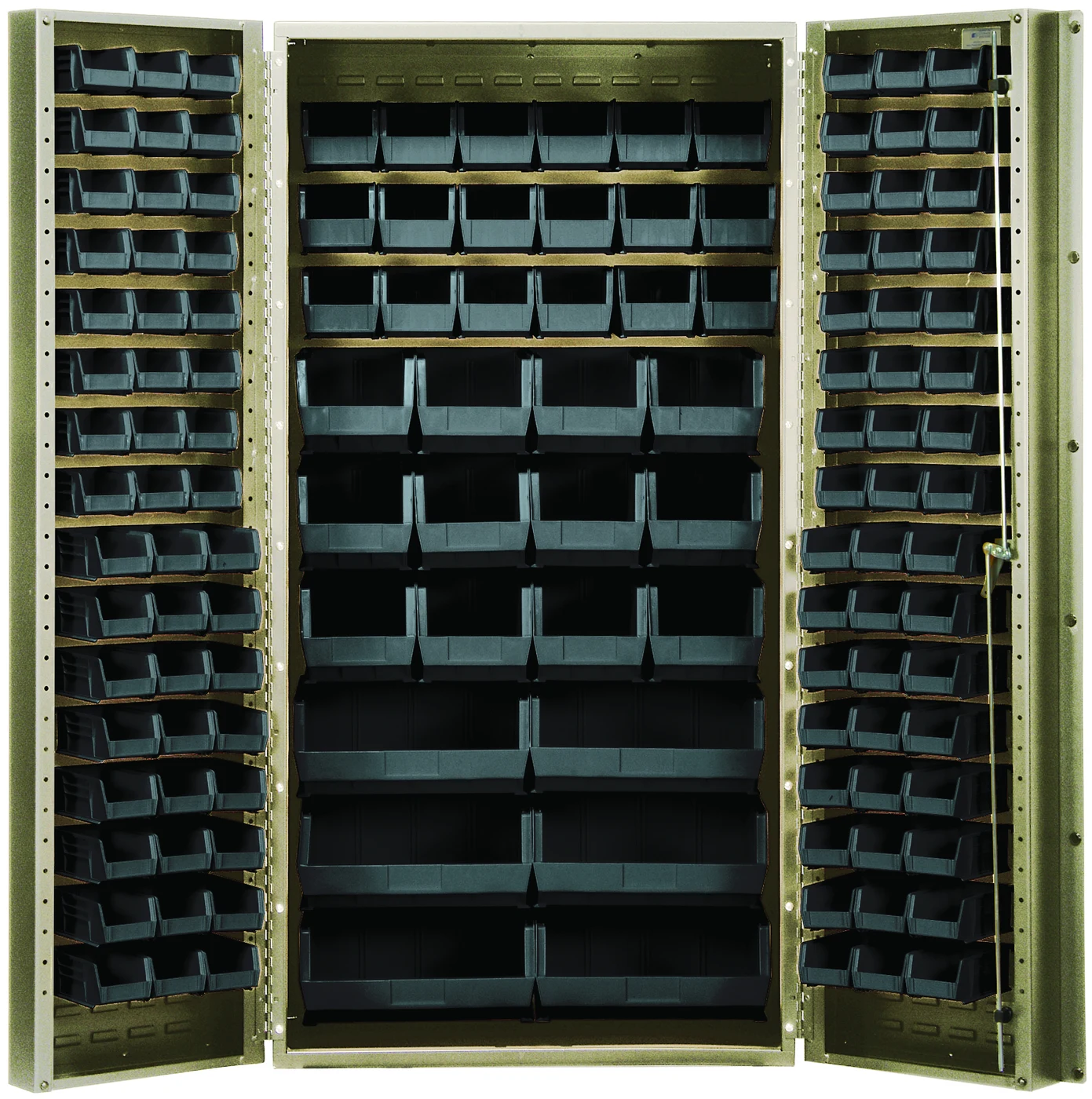 Quantum QSC-BG-36BK Heavy-Duty 36" Bin Cabinet, 36"W x 24"D x 72"H, 800 lb capacity, Beige