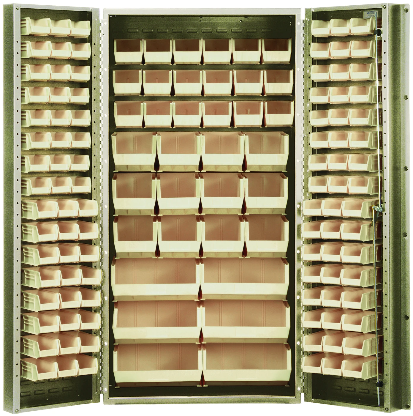 Quantum QSC-BG-36IV Heavy-Duty 36" Bin Cabinet, 36"W x 24"D x 72"H, 800 lb capacity, Beige