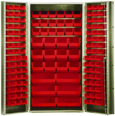 Quantum QSC-BG-36RD Heavy-Duty 36" Bin Cabinet, 36"W x 24"D x 72"H, 800 lb capacity, Beige