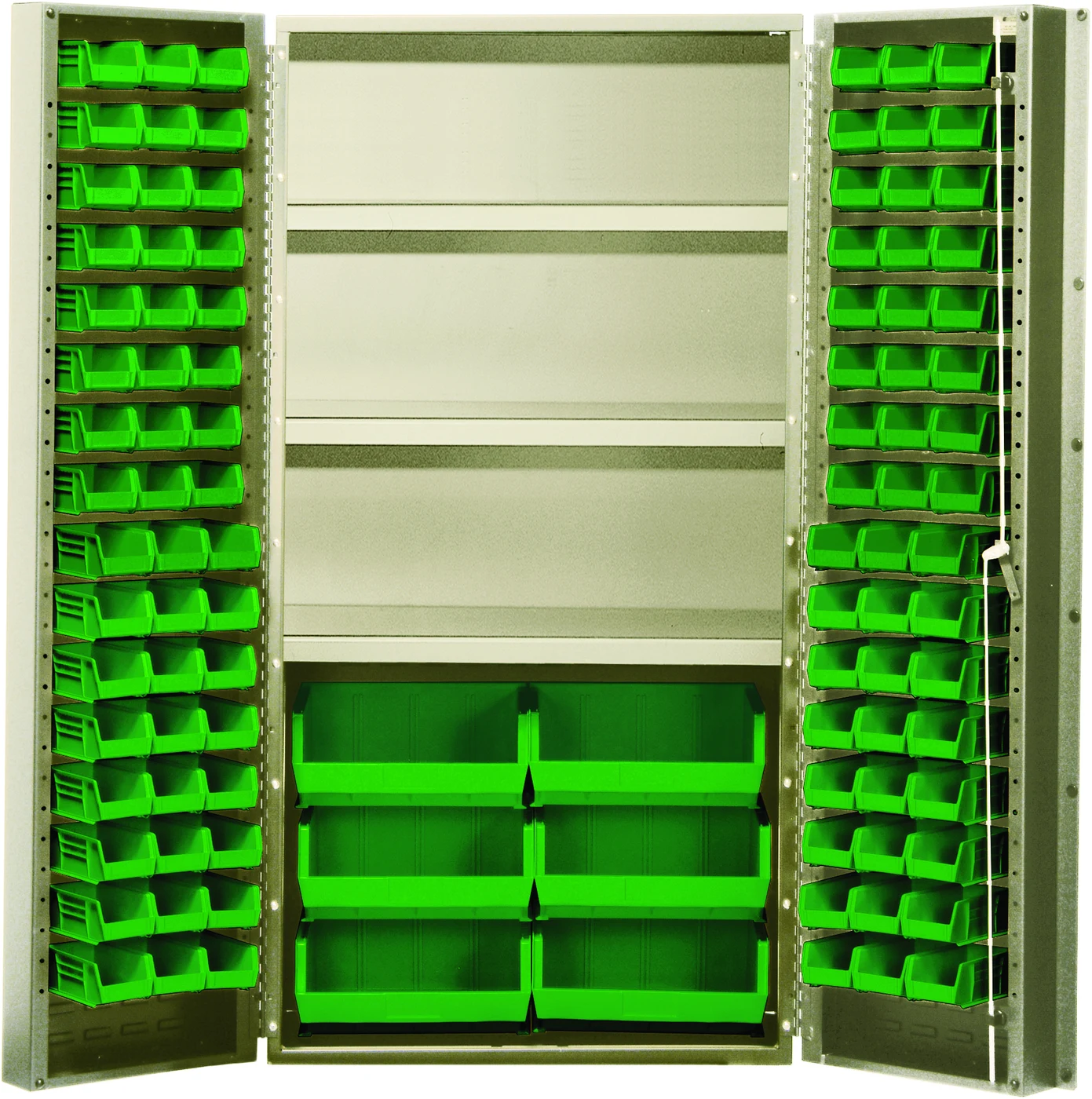 Quantum QSC-BG-36SGN Heavy-Duty 36" Bin Cabinet, 36"W x 24"D x 72"H, 800 lb capacity, Beige