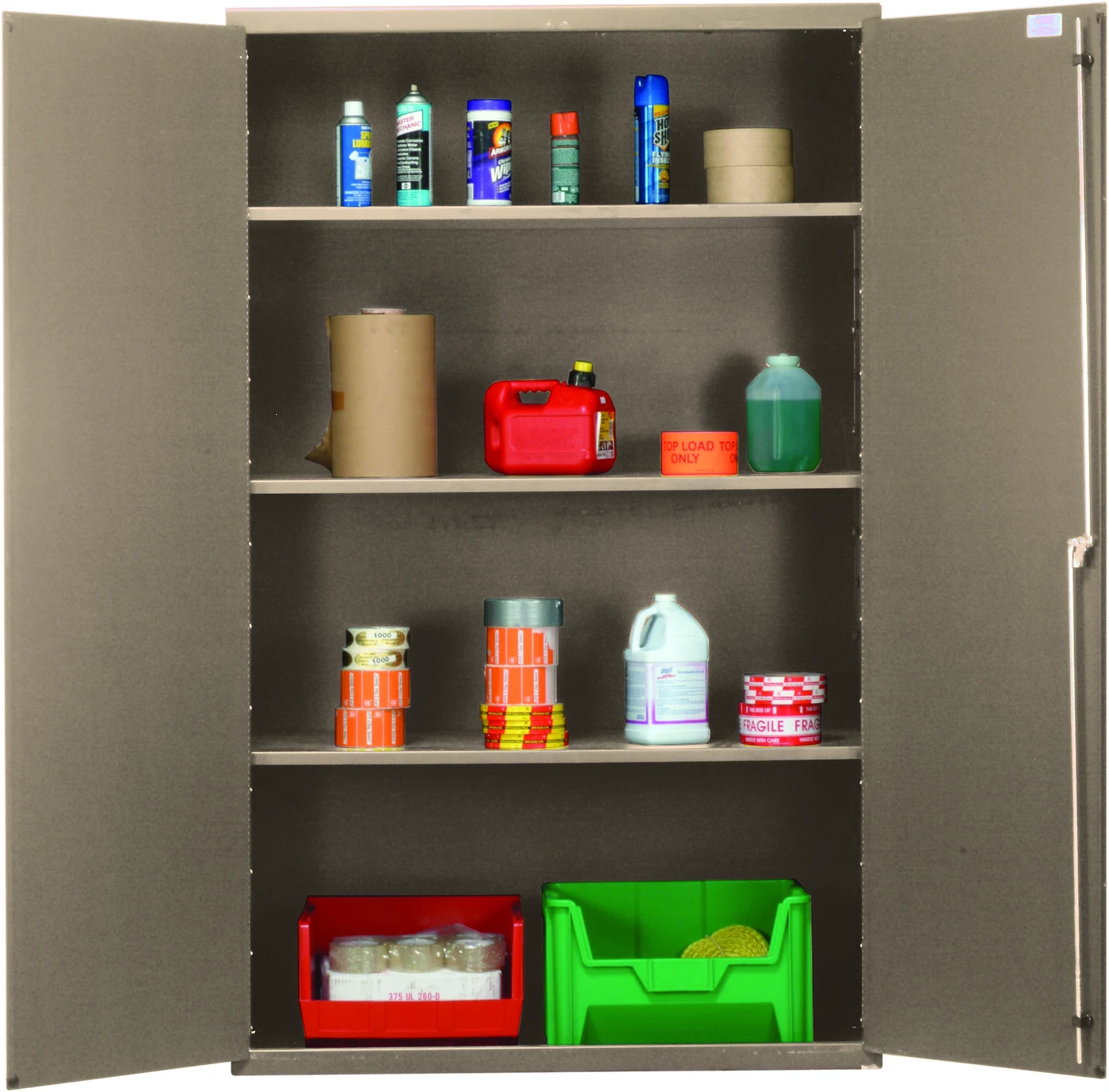 Quantum QSC-BG-3IS Heavy-Duty 48" Cabinet, 48"W x 24"D x 78"H, 400 lb capacity, Beige
