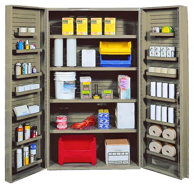 Quantum QSC-BG-4IS-14DS Heavy-Duty 48" Cabinet, 48"W x 24"D x 84"H, 400 lb capacity, Beige