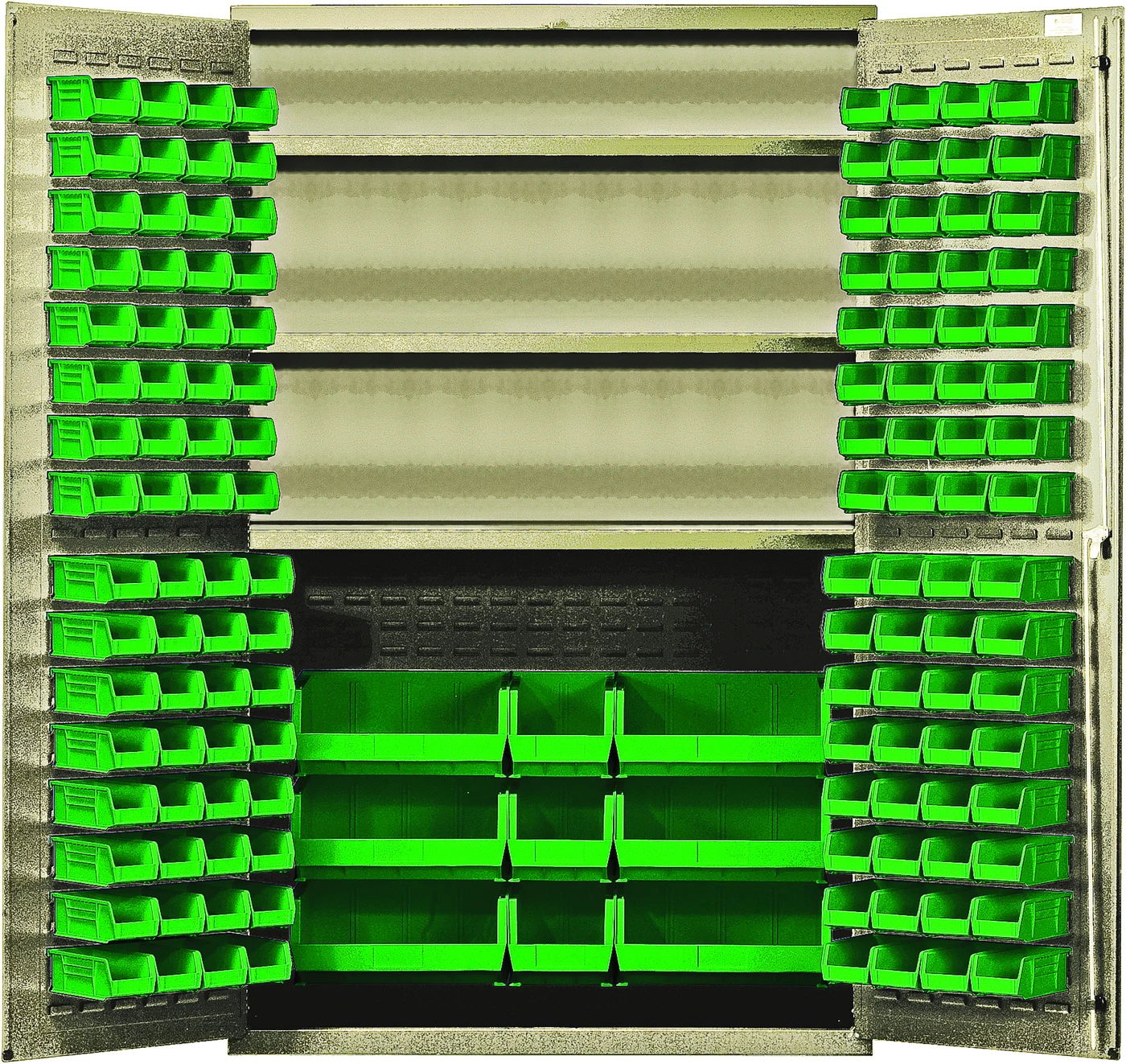 Quantum QSC-BG-48SGN Heavy-Duty 48" Bin Cabinet, 48"W x 24"D x 78"H, 400 lb capacity, Beige