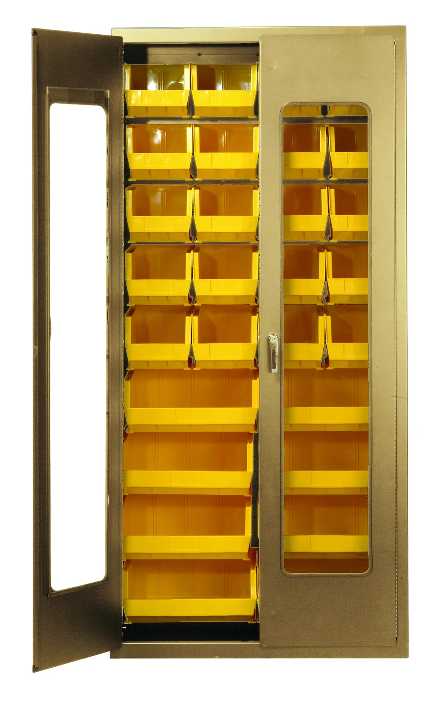 Quantum QSC-BG-C240250CL Heavy-Duty 36" Bin Cabinet, 36"W x 18"D x 78"H, Beige