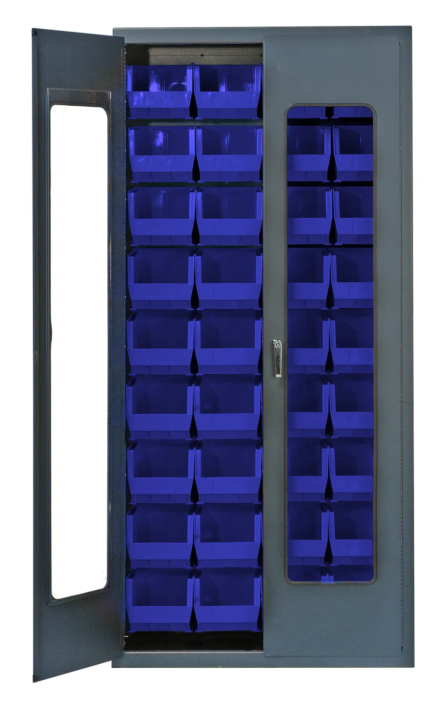Quantum QSC-BG-C240BL Heavy-Duty 36" Bin Cabinet, 36"W x 18"D x 78"H, Beige