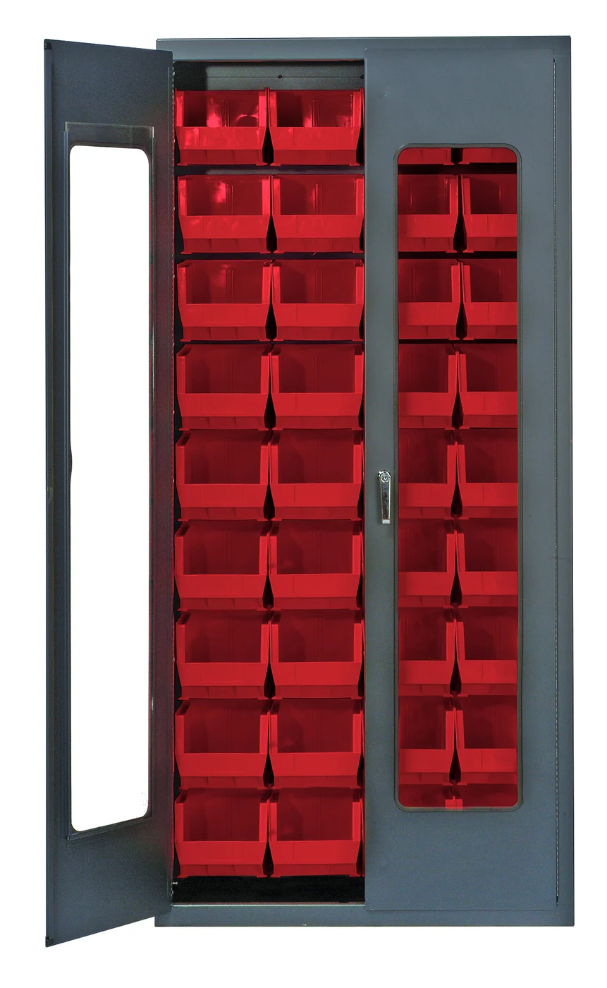 Quantum QSC-BG-C240RD Heavy-Duty 36" Bin Cabinet, 36"W x 18"D x 78"H, Beige