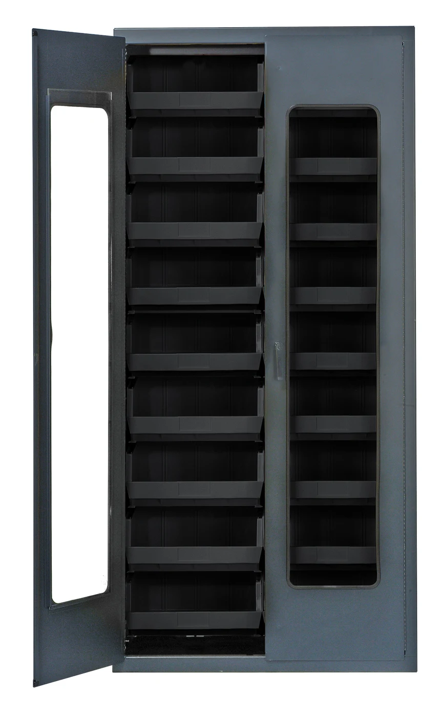Quantum QSC-BG-C250BK Heavy-Duty 36" Bin Cabinet, 36"W x 18"D x 78"H, Beige