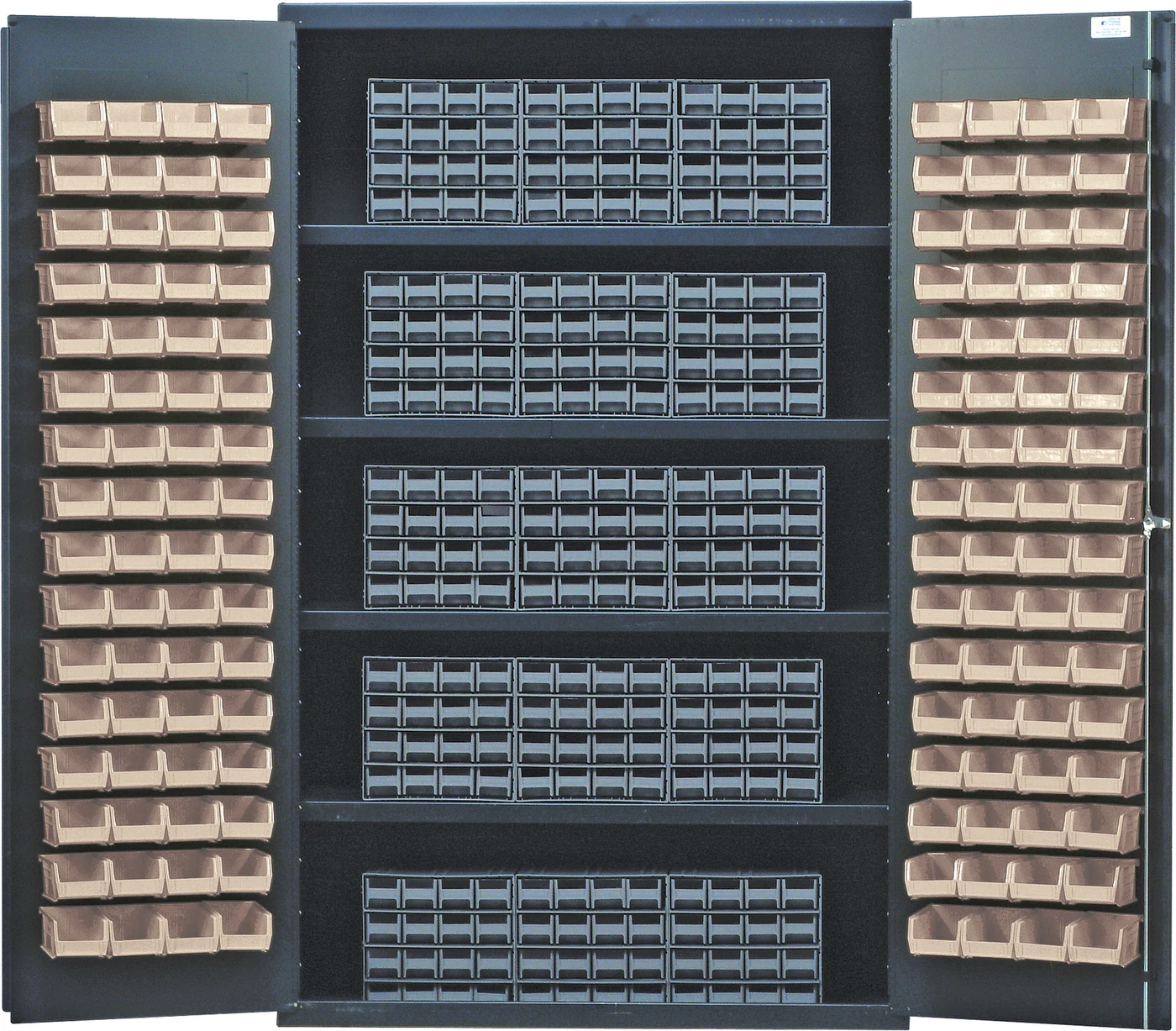 Quantum QSC-QIC161CL Heavy-Duty 48" Bin Cabinet, 48"W x 24"D x 78"H, 400 lb capacity, Gray