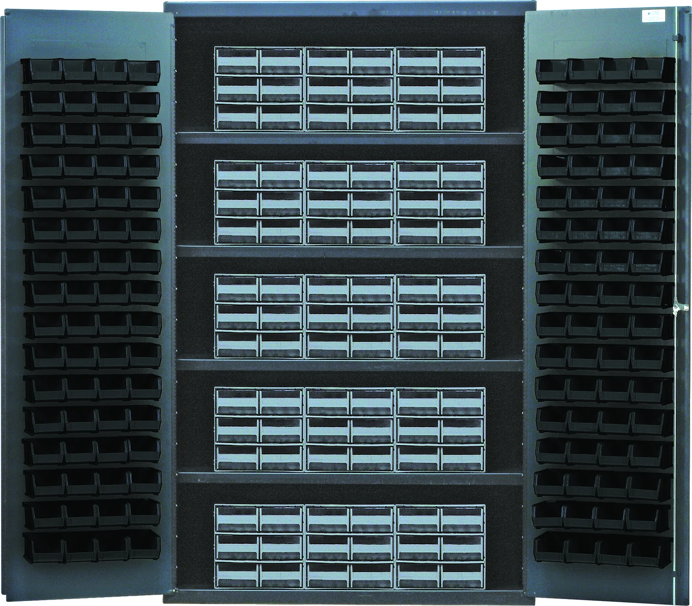 Quantum QSC-BG-QIC64BK Heavy-Duty 48" Bin Cabinet, 48"W x 24"D x 78"H, 400 lb capacity, Beige