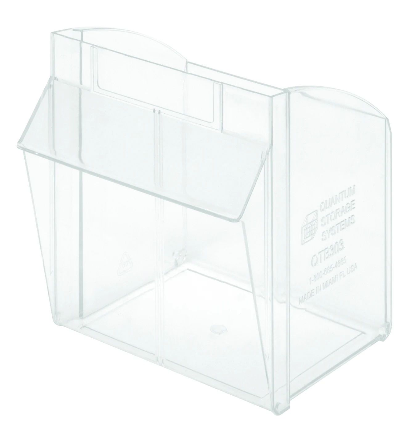 Quantum QTB303CUP Tip Out Bin, Crystal
