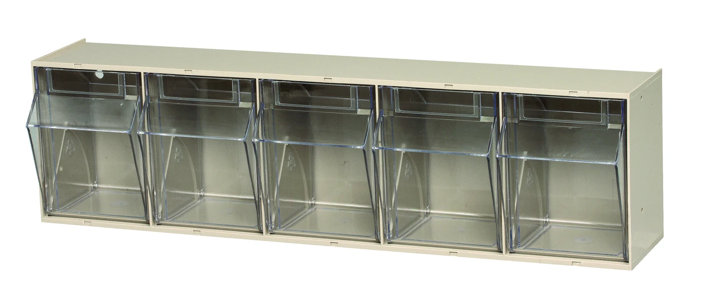 Quantum QTB305IVNC Tip Out Bin, 23-5/8"W x 5-1/4"D x 6-1/2"H, Ivory